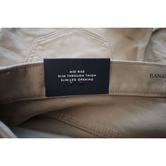 Banana Republic 488420-01 Men's Sz 31 x 32 Khaki Slim Fit Traveler Pants - Picture 6 of 11